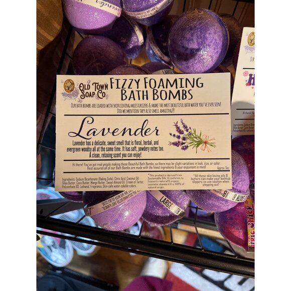 Old Town Soap Co. Fizzy Foaming Bath Bombs Assorted Scents Lavender Orange More! - Picture 4 of 14